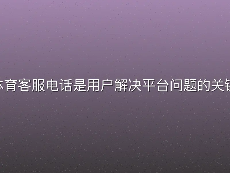 bob体育客服电话是用户解决平台问题的关键渠道